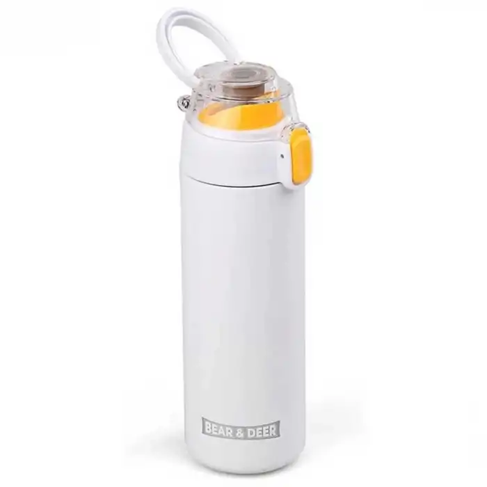 Bear&Deer Şeffaf Kapak Çelik Matara 450 ml 0033