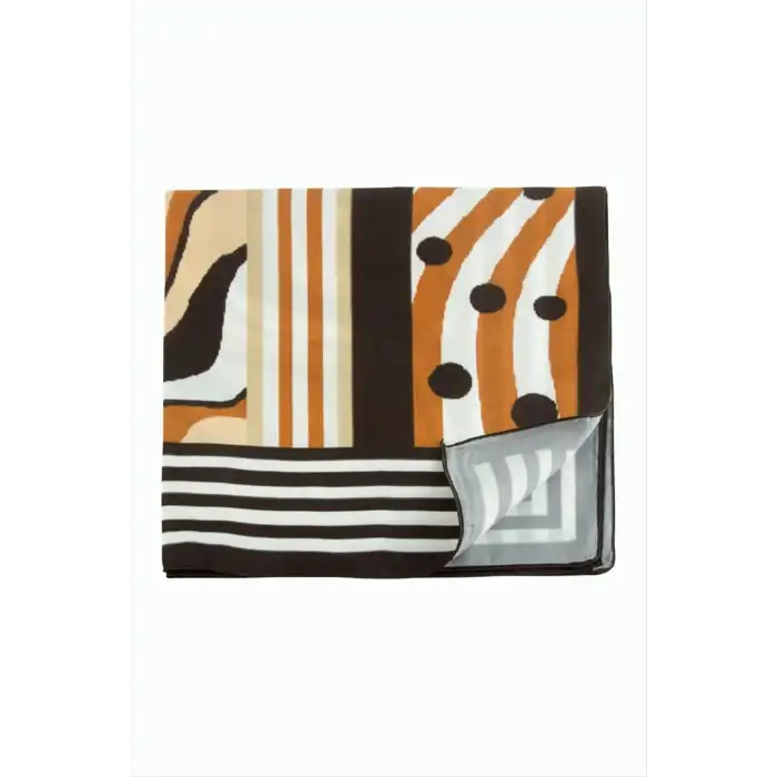 Benekli Desenli Zr Şifon Fular 50*50 cm