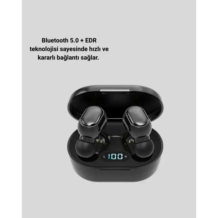 Bluetooth 5.0 Kulaklık – Led Ekranlı Şarj Kutusu