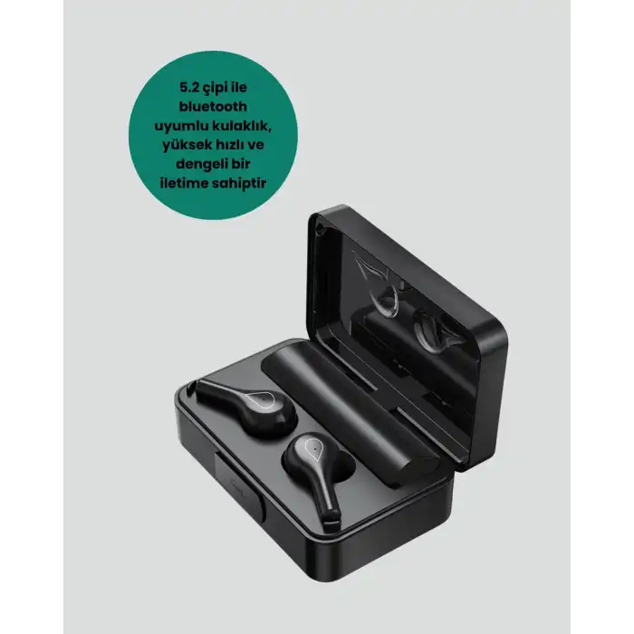 Bluetooth 5.1 Kablosuz Kulaklık – 3500 mAh Şarj Kutulu