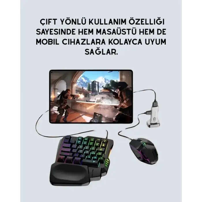 Bluetooth 5.3 Mobil Oyun Aksesuar Seti – PUBG Uyumlu