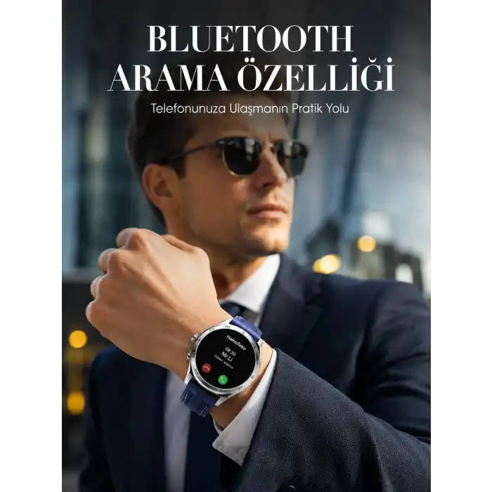 Bluetooth Arama Destekli Uzun Pil Ömürlü Akıllı Saat 3 Kordonlu