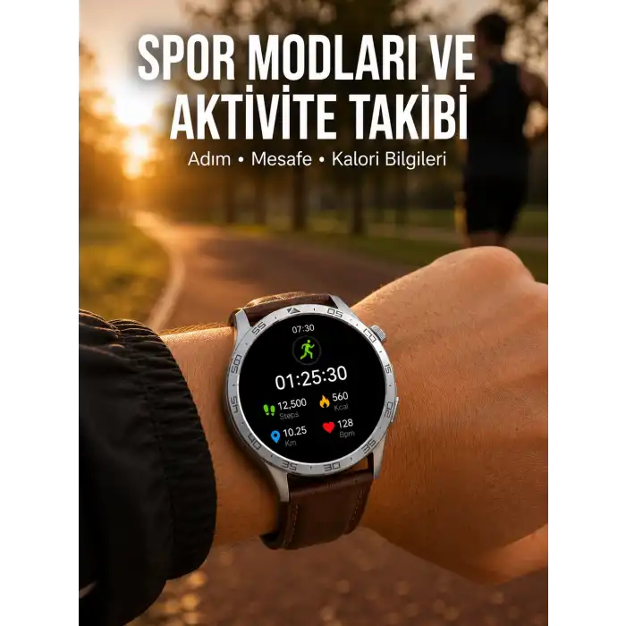 Bluetooth Bağlantılı Günlük Yaşam ve Spor Takip Akıllı Saati