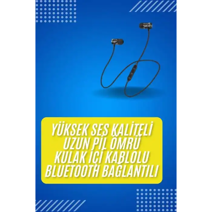 Bluetooth Bağlantılı Kablolu Mıknatıslı Sport Kulaklık