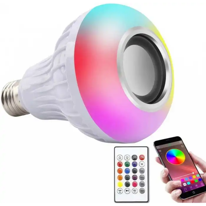 Bluetooth Hoparlör Akıllı Led Ampul Lamba Bx40