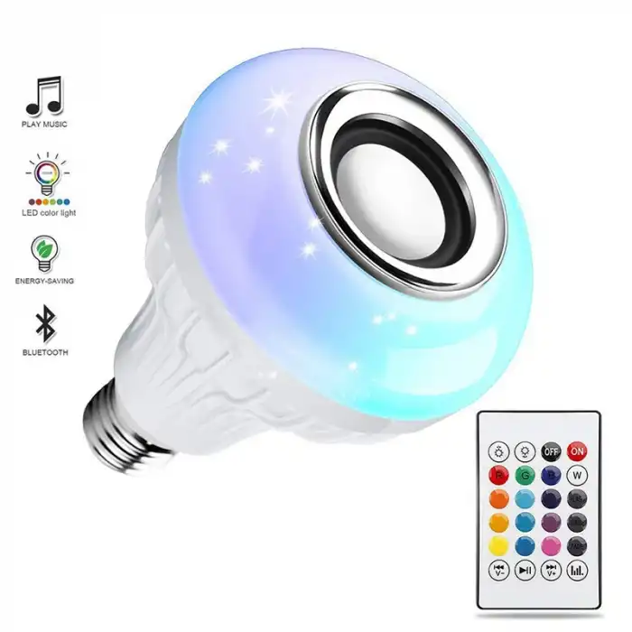 Bluetooth Hoparlör Akıllı Led Ampul Lamba Bx40