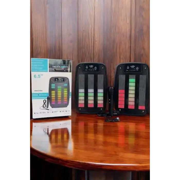 Bluetooth  Hoparlör Mikrofonlu Speaker Taşınabilir Şarjlı