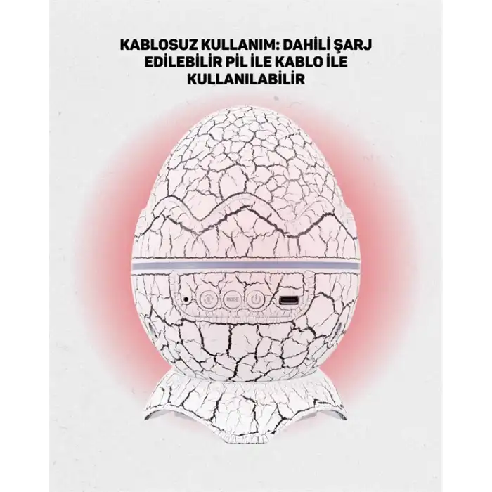 Bluetooth Hoparlör Özellikli 7 Renkli Gece Aydınlatması