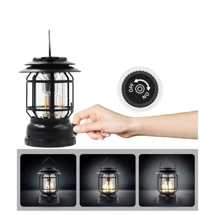 Bluetooth Hoparlör Özellikli Dimerli Led Kamp Lambası Hs66 Bx40