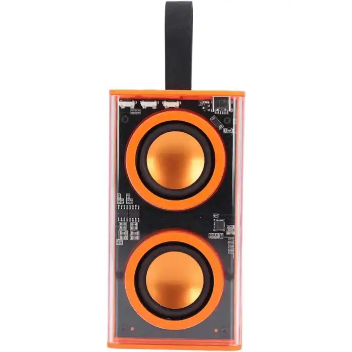 Bluetooth Hoparlör Şeffaf Mecha RGB Işıklı Çift Hoparlör 5.0 Bluetooth