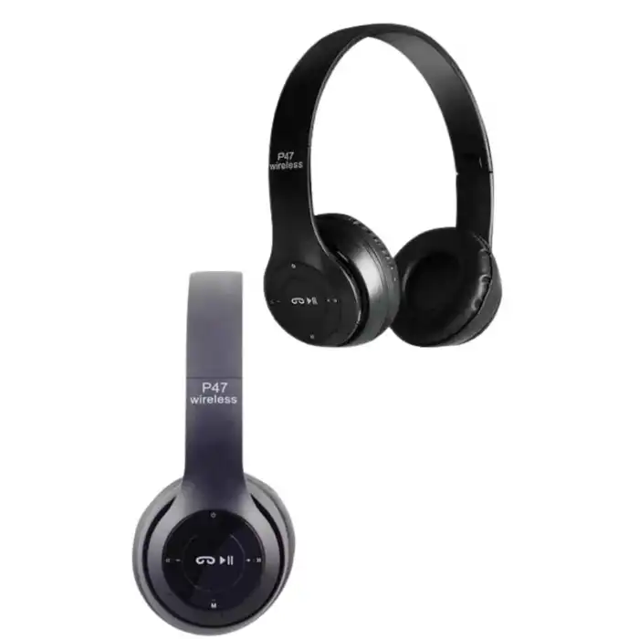 Bluetooth Kablosuz Kulaklık Siyah Wireless 5.0 Kulak Üstü Uzun Pil Ömrü