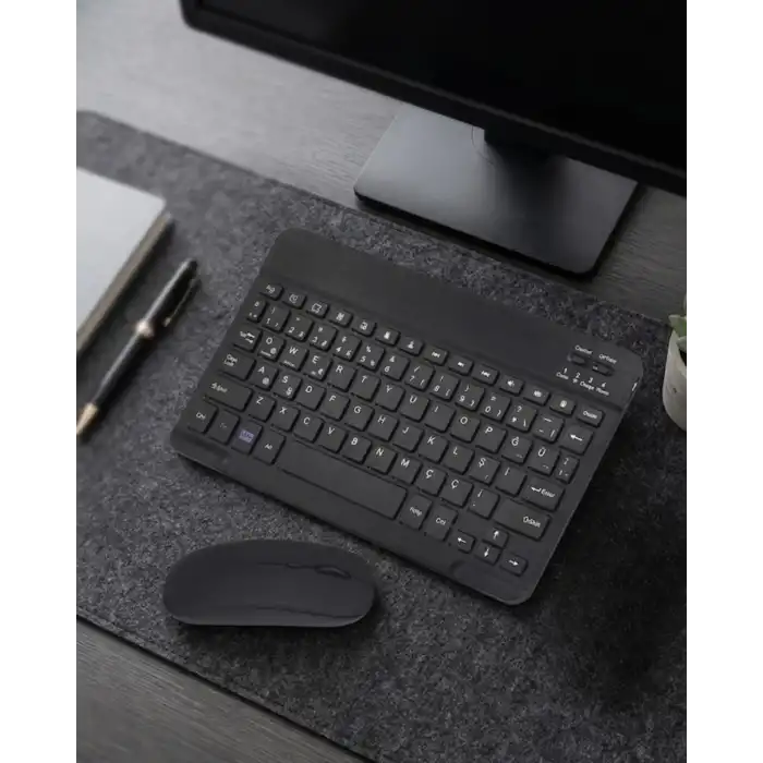 Bluetooth Klavye Mouse Seti Taşınabilir Wireless Bilgisayar Aksesuarı
