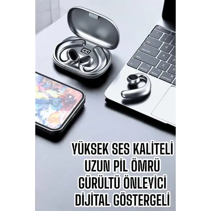 Bluetooth Kulaklık Küpe Görünümlü Yüksek Ses Kaliteli Gamer Kulaklık
