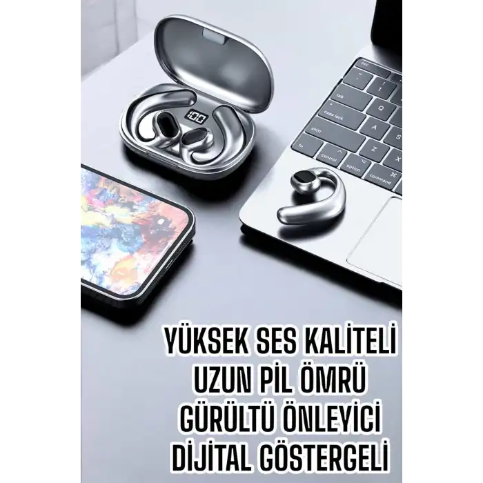 Bluetooth Kulaklık Küpe Görünümlü Yüksek Ses Kaliteli Gamer Kulaklık