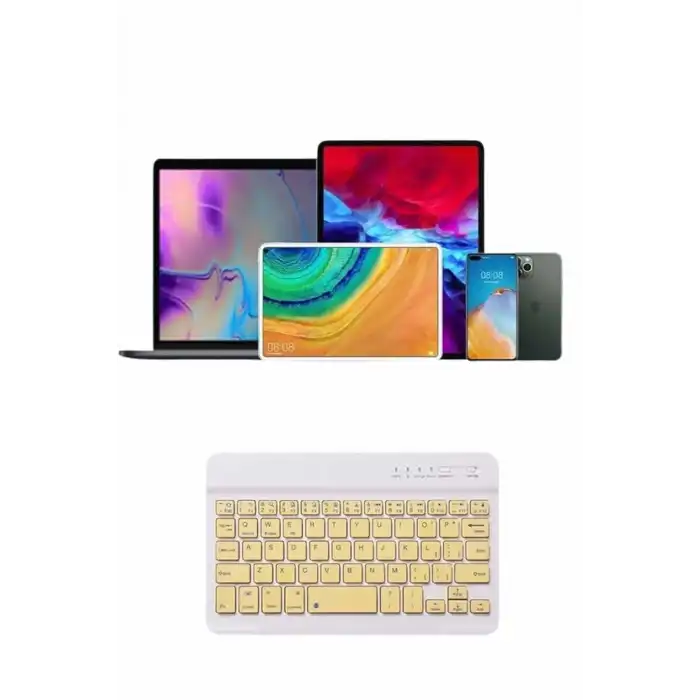 Bluetooth Şarj Edilebilir Mini Q Klavye Kablosuz Taşınabilir
