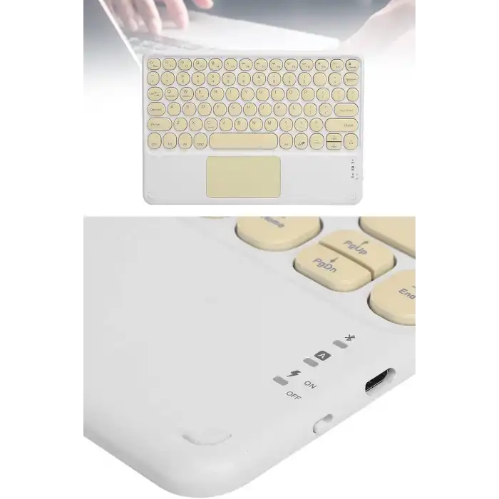 Bluetooth Touchpad Klavye 10.9 inch Kablosuz Wifi Q Klavye Slim