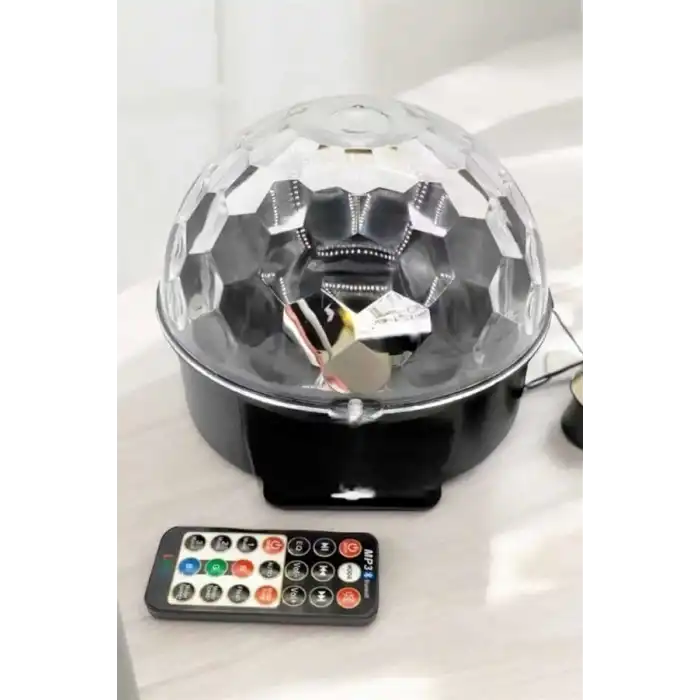 Bluetooth ve Uzaktan Kumandalı Çok Renkli Masaüstü Disko Topu