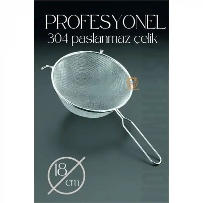 BX 18 Cm Süzgeç 304 Paslanmaz Çelik