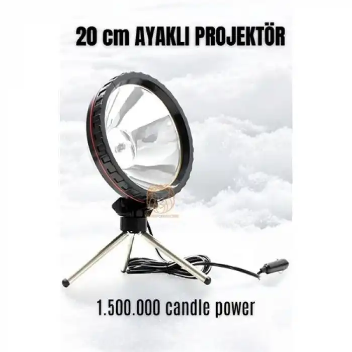 3 Ayaklı El Projektörü 360 Derece Avcı Projektörü Tekne Projektör
