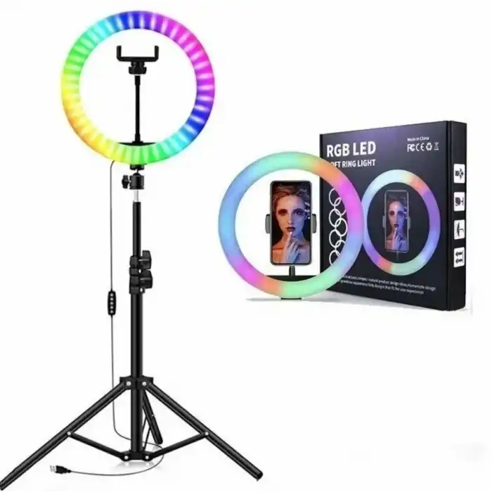 BX AKSESUAR MJ26 10 İNÇ RGB SELFİE IŞIĞI + 2.1 METRE TRİPOD SI03