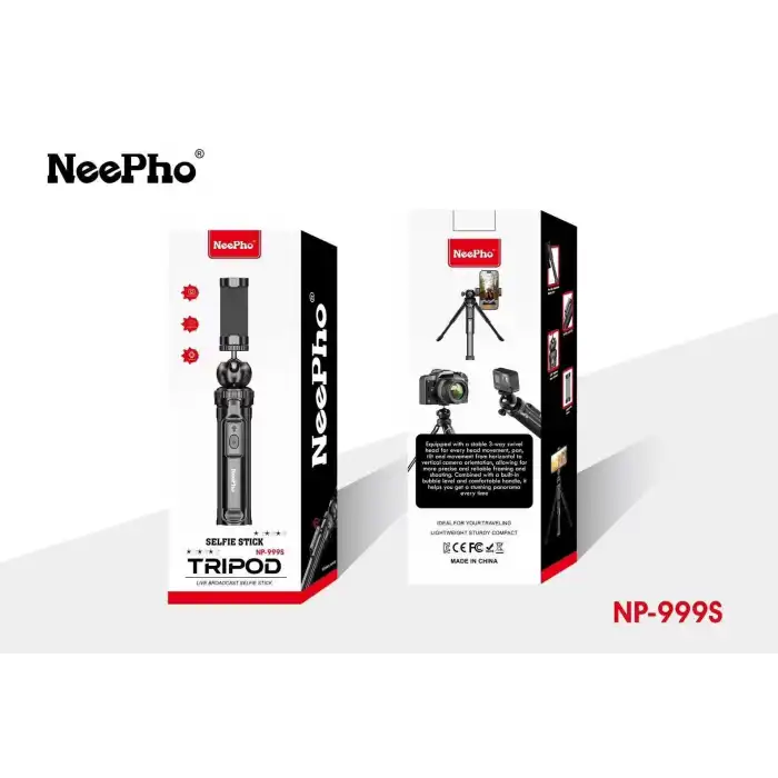 BX AKSESUAR NP-999S BLUETOOTH TRİPOD + SELFİE ÇUBUĞU T19