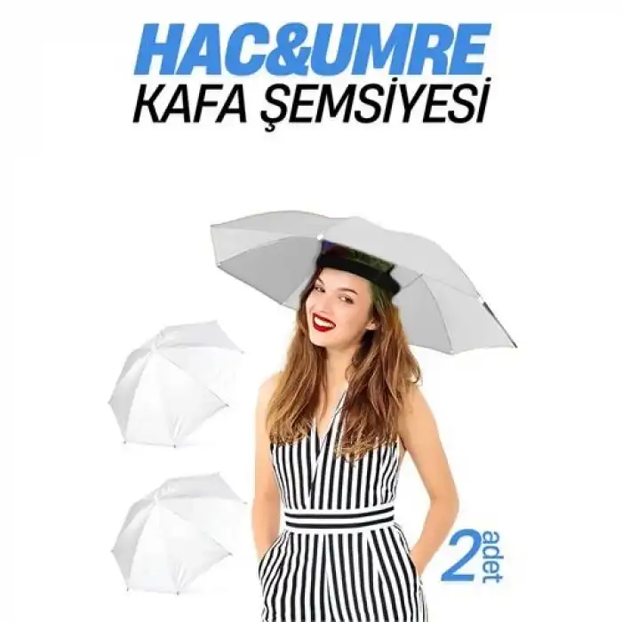 BX Hac Umre Kafa Şemsiyesi Güneş Koruma Şemsiyesi 2 adet