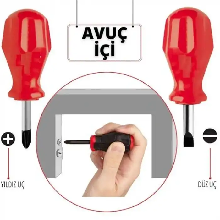 BX High-Torque Avuçiçi DÜZ-YILDIZ Uçlu Tornavida Seti