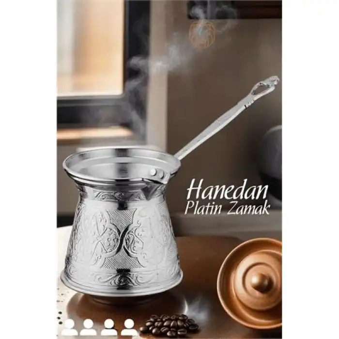 BX İndüksiyon Tabanlı Platin Cezve Hanedan 4 Kişilik