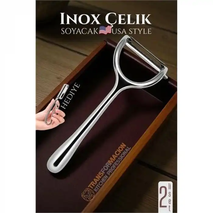 Inox Soyacak - Sebze Soyacağı - Kabak Dolma Oyacağı 2 li SET