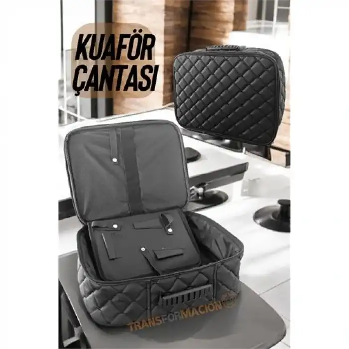 BX Kuaför Çantası Kapitone Deri Berber Çantası