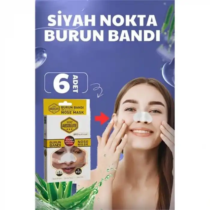 BX Nano Burun Siyah Nokta Bandı Absolute Professional 6 ADET