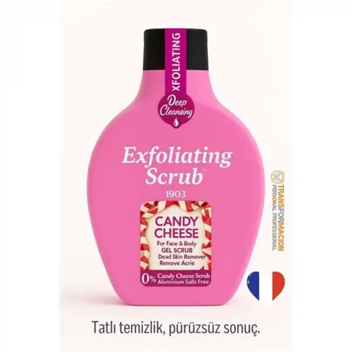 Norveç Candy Cheese Peeling Jel – 1903 Serisi, Akne Karşıtı Scrub 500 ml