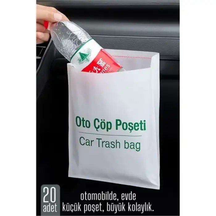 Pratik Çöp Poşeti - Yapışkanlı Çöp Poşeti 20 Lİ PAKET
