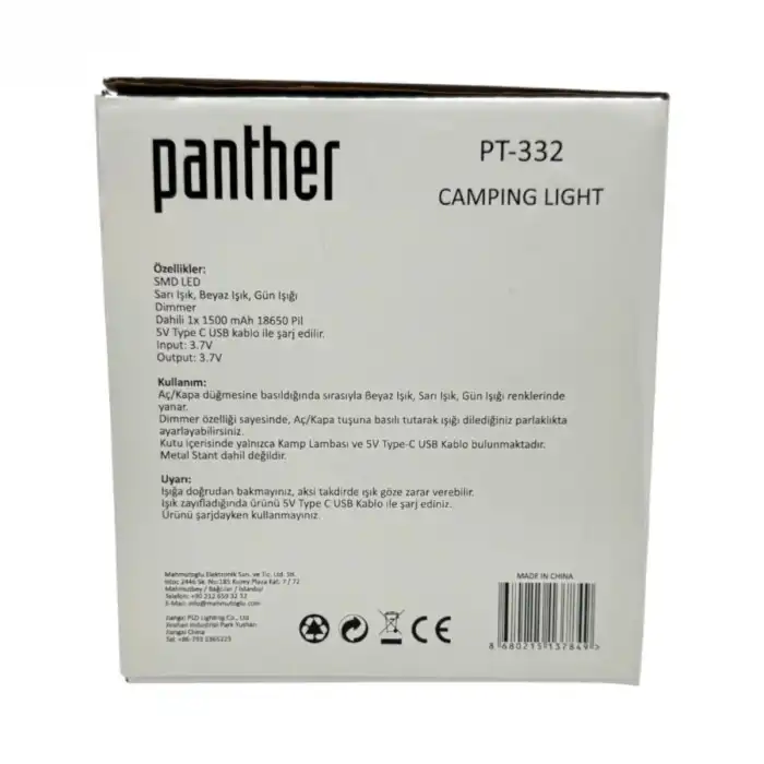 BX PT-332 USB ŞARJLI KAMP LAMBASI