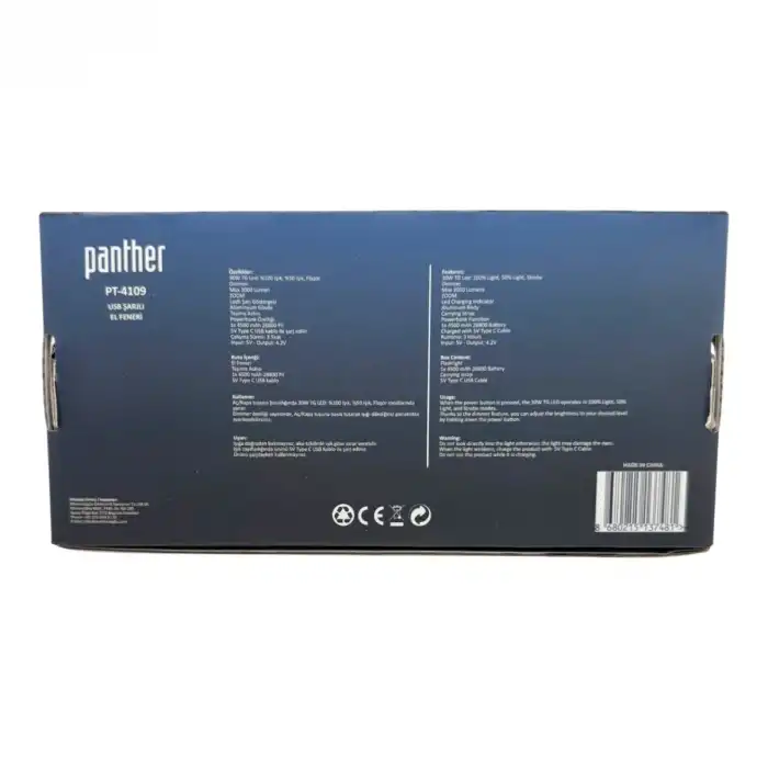 BX PT-4109 USB ŞARJLI EL FENERİ
