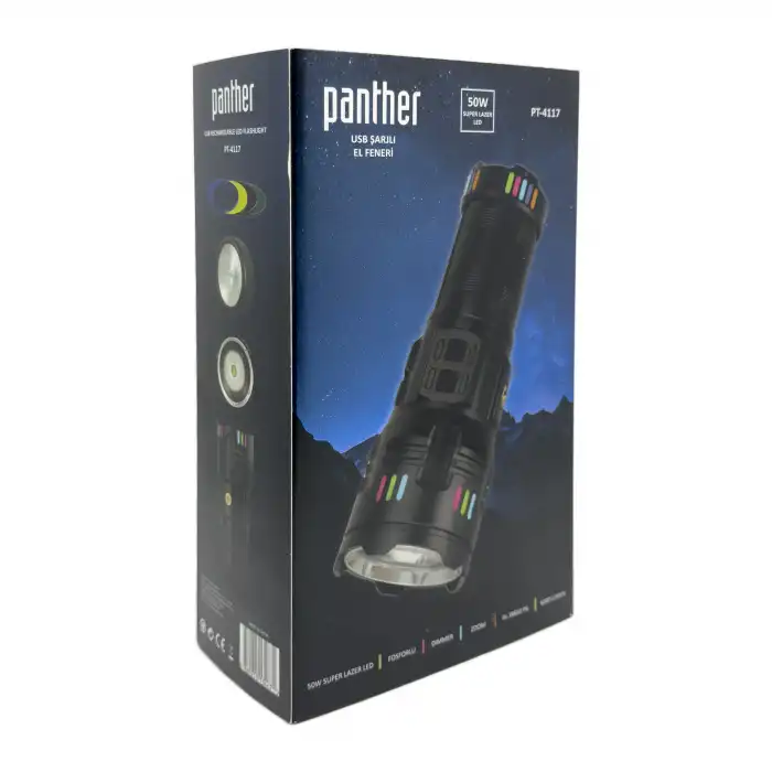 BX PT-4117 USB ŞARJLI EL FENERİ