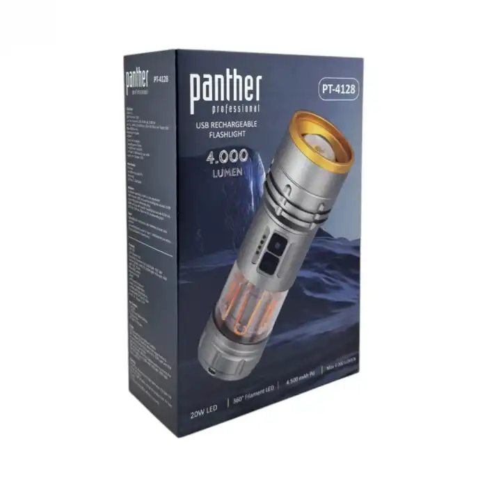BX PT-4128 USB ŞARJLI EL FENERİ