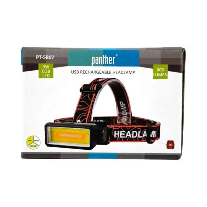 BX PT-5807 USB ŞARJLI KAFA LAMBASI