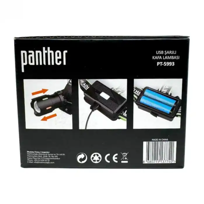 BX PT-5993 USB ŞARJLI KAFA LAMBASI