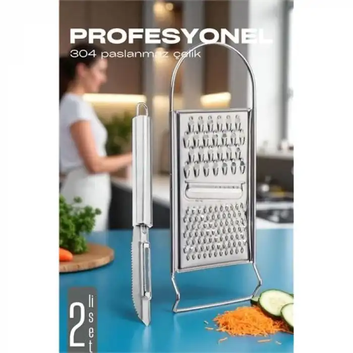 Rende Soyacak Seti - Sebze Oyacağı - Profesyonel Çelik 2 li set
