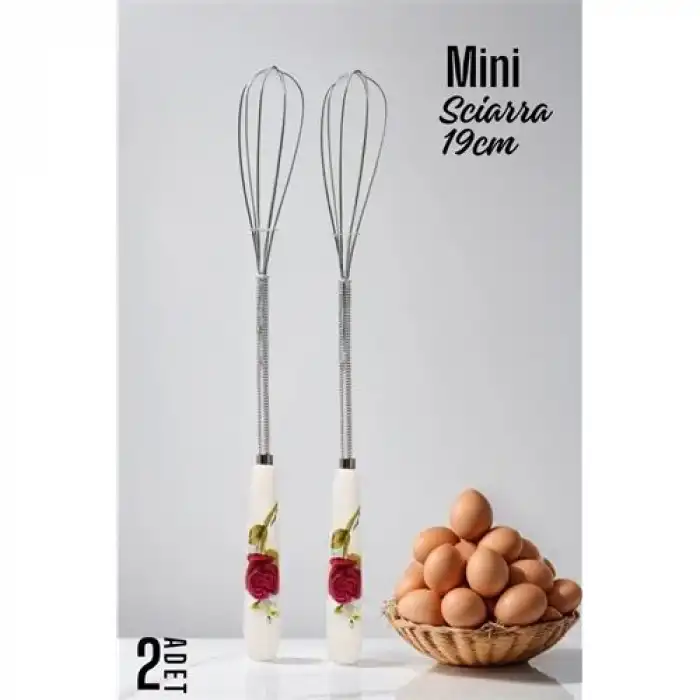 Sciarra Mini Çırpıcı Seramik Saplı 2 Adet