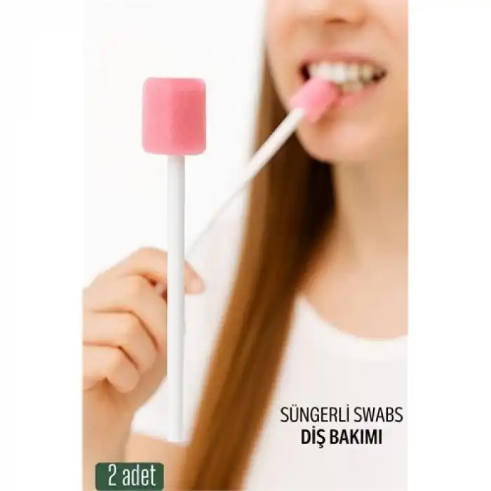 Süngerli Swab - Ağız ve Diş Bakım Çubuğu - 2 Adet