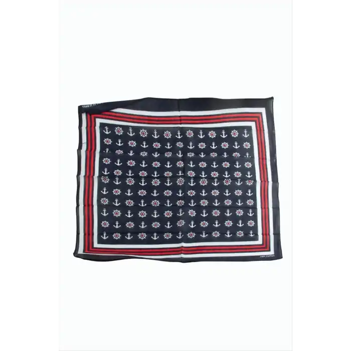 Çapa Dümen Desenli Bandana 50*50