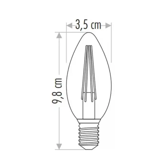CATA CT 4280 4W Rustik Led Ampul 2700K Amber E14 Duy