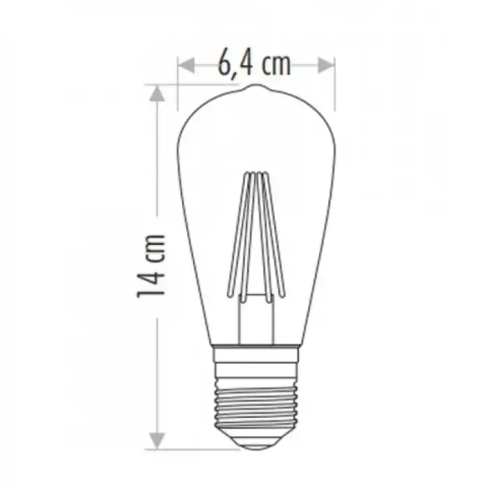 CATA CT 4353 8W Rustik Led Ampul 6400K Beyaz Işık E27 Duy