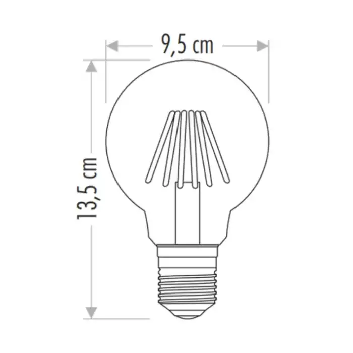 CATA CT 4354 6W G95 Glop Led Ampül 3200K Gün Işığı E27 Duy