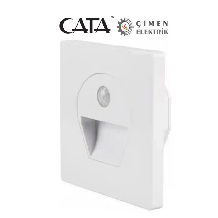 CATA CT 5170 1W Beyaz Kasa Sensörlü Koridor Aydınlatması 3200K Gün Işığı