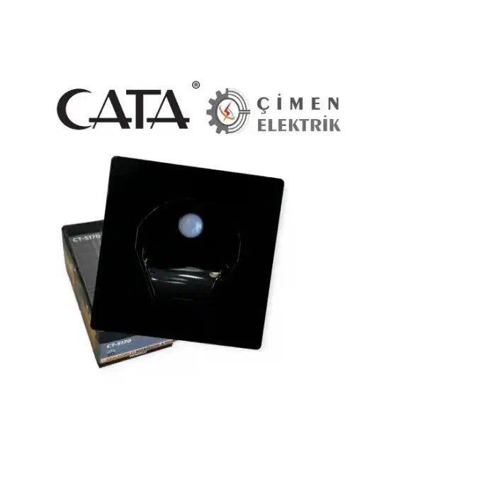 CATA CT 5170 1W Siyah Kasa Sensörlü Koridor Aydınlatması 6400K Beyaz Işık