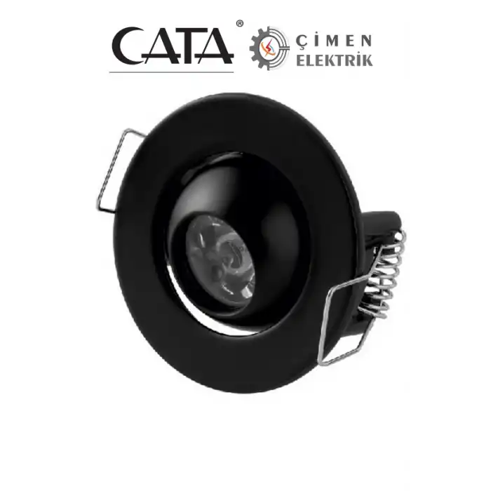 CATA CT 5268 1.5W Siyah Kasa Led Spot 3200K Gün Işığı