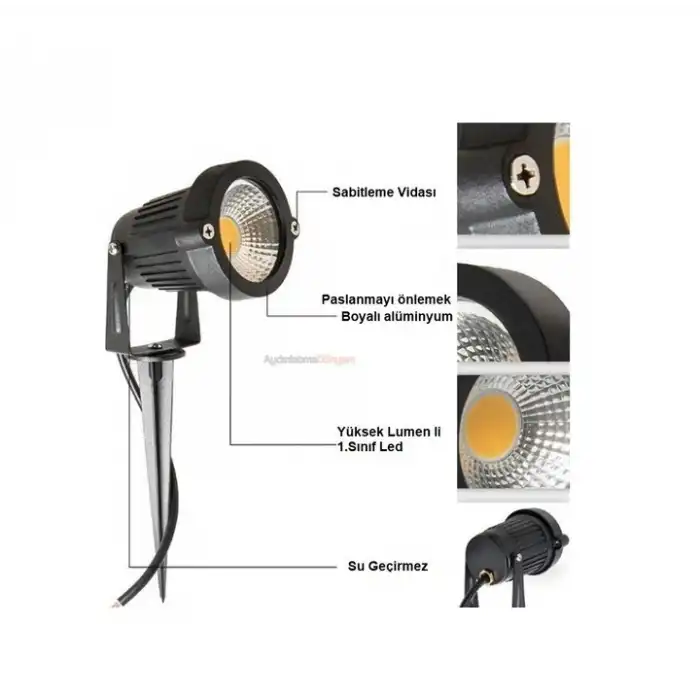 CATA CT 7300 7W Bahçe Armatürü Amber
